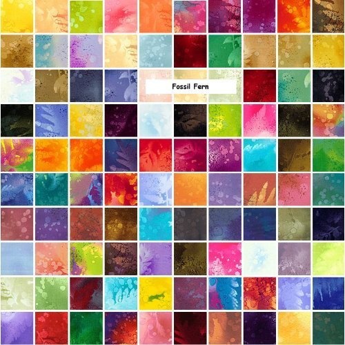 Benartex FOSSIL FERN 100 x 5" Charm Pack Fabric Squares - Click Image to Close